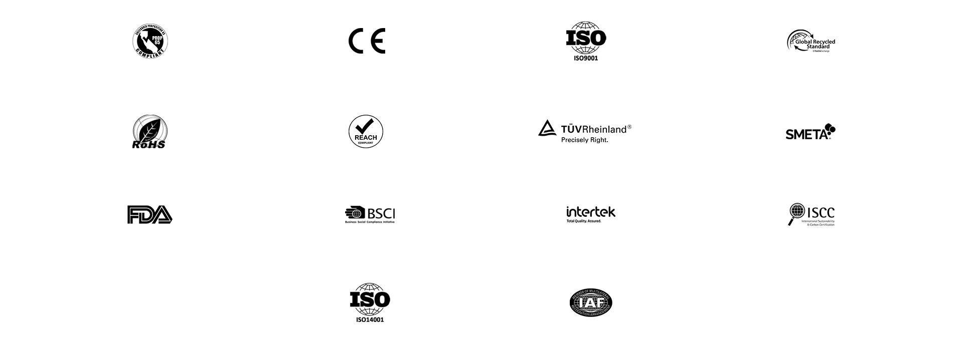 ce iso fda rohs qualification certificate